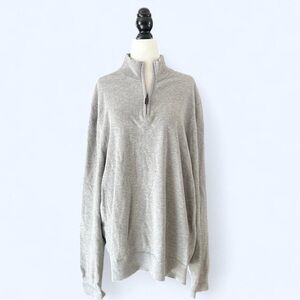 Joseph Abboud Men’s Grey Pima Cotton Quarter Zip Pullover Sweater